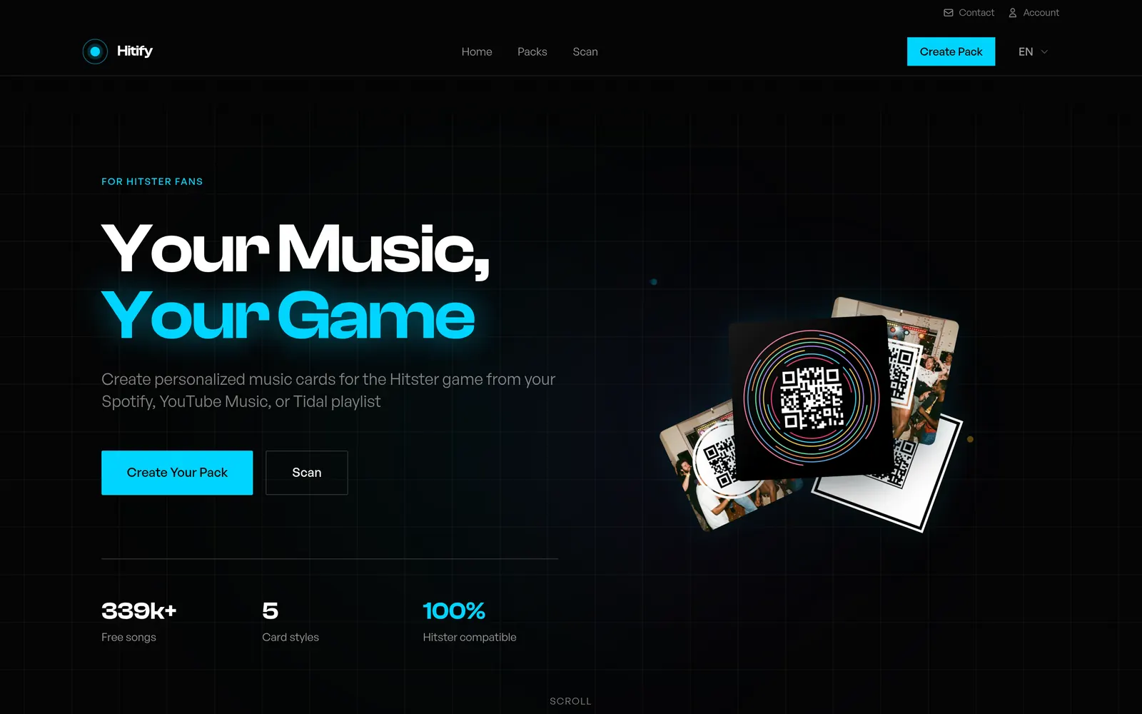 Hitify: Custom Music Card Packs